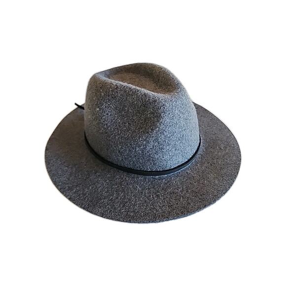Brixton "Wesley" Fedora Unisex Adjustable Packable 100% Wool Felt Hat Size L 7.5 - Picture 1 of 11